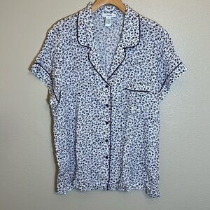 *3/$15* NWT Alfani Intimates Purple Floral Button Pajama Top